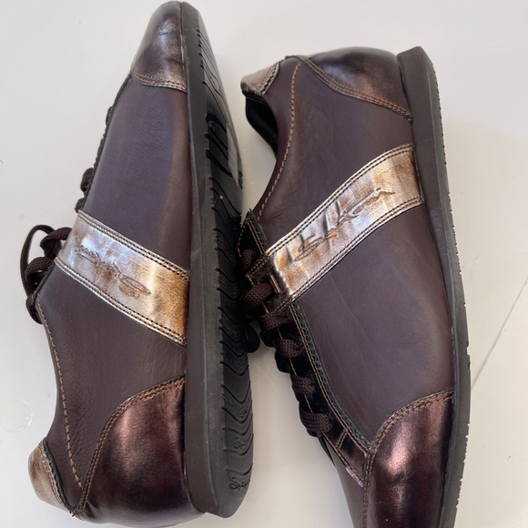 SANTONI CLUB Italian Leather Sneakers Size 35.5 - Picture 2 of 16